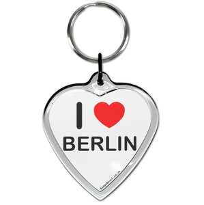 I Love Berlin Small Heart Shaped Key Ring