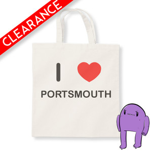 I Love Portsmouth - Natural Cotton Tote Bag (Clearance) I Love Portsmouth - Natural Cotton Tote Bag (Clearance)