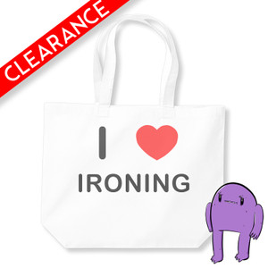 I Love Ironing - White Cotton Shopping Bag (Clearance) I Love Ironing - White Cotton Shopping Bag (Clearance)