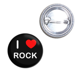I Love Rock - Button Badge