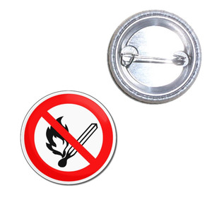 No Naked Flames - Button Badge No Naked Flames - Button Badge