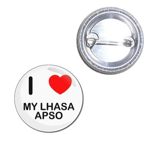 I Love My Lhasa Apso - Button Badge I Love My Lhasa Apso - Button Badge