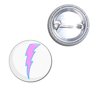 Lightning Bolt Pink - Button Badge Lightning Bolt Pink - Button Badge
