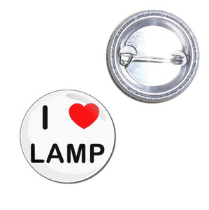 I love Lamp - Button Badge