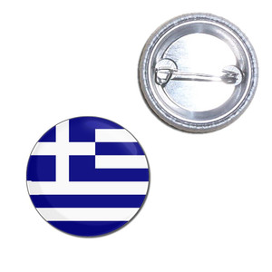 Greece Flag - Button Badge Greece Flag - Button Badge