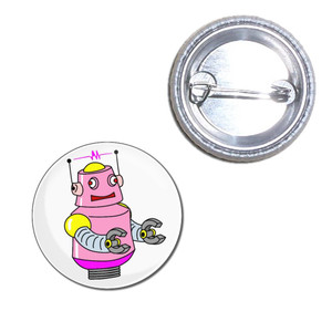 White Girl Robot - Button Badge White Girl Robot - Button Badge