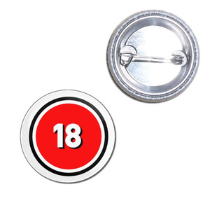 18 Certificate - Button Badge 18 Certificate - Button Badge