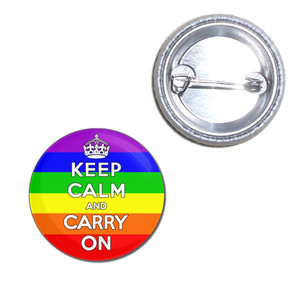 Gay Flag Keep Calm and Carry On - Button Badge Gay Flag Keep Calm and Carry On - Button Badge