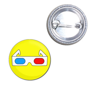 3D Glasses - Button Badge