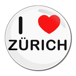 I Love Zurich - Round Compact Mirror