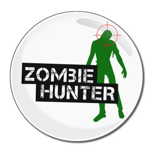 Zombie Hunter - Round Compact Mirror