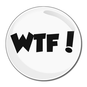 WTF! What The Fuck - Round Compact Mirror WTF! What The Fuck - Round Compact Mirror