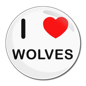 I Love Wolves - Round Compact Mirror