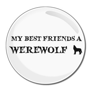 My Best Friend is a Werewolf - Round Compact Mirror My Best Friend is a Werewolf - Round Compact Mirror