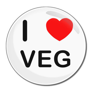 I Love Veg - Round Compact Mirror I Love Veg - Round Compact Mirror
