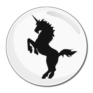 Unicorn Silhouette - Round Compact Mirror