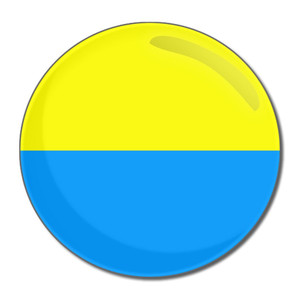 Ukraine Flag - Round Compact Mirror Ukraine Flag - Round Compact Mirror