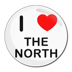 I Love The North - Round Compact Mirror