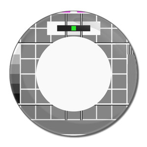 TV Test Card - Round Compact Mirror