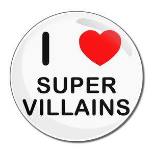 I Love Super Villains - Round Compact Mirror I Love Super Villains - Round Compact Mirror