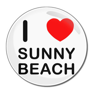 I Love Sunny Beach - Round Compact Mirror