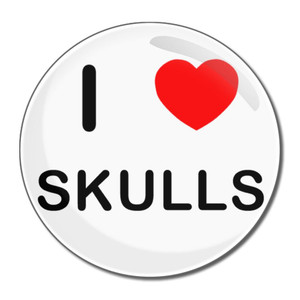 I Love Skulls - Round Compact Mirror
