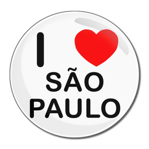 I Love Sao Paulo - Round Compact Mirror