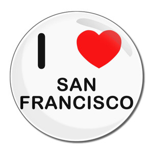 I Love San Francisco - Round Compact Mirror