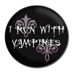 I Run With Vampires - Round Compact Mirror I Run With Vampires - Round Compact Mirror