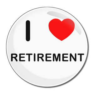 I Love Retirement - Round Compact Mirror