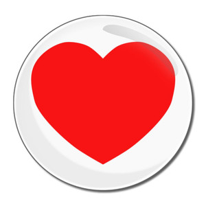 Heart - Round Compact Mirror Heart - Round Compact Mirror