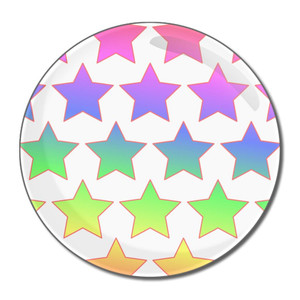 Rainbow Star Pattern - Round Compact Mirror Rainbow Star Pattern - Round Compact Mirror