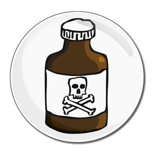 Poison Bottle - Round Compact Mirror