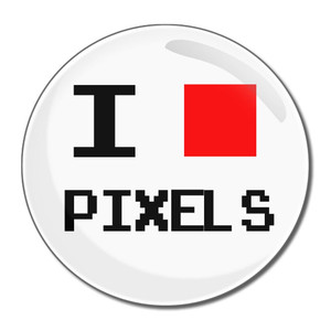Pixel Love - Round Compact Mirror Pixel Love - Round Compact Mirror