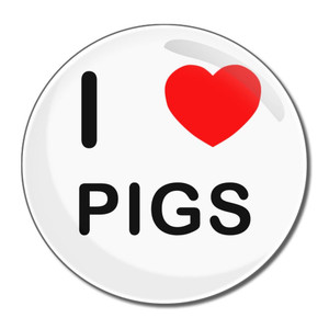 I Love Pigs - Round Compact Mirror I Love Pigs - Round Compact Mirror