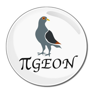 Pi Pigeon - Round Compact Mirror