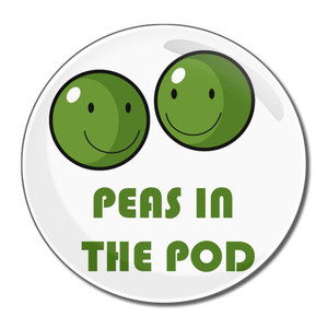 Peas in the Pod - Round Compact Mirror