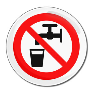 No Drinking Water - Round Compact Mirror No Drinking Water - Round Compact Mirror