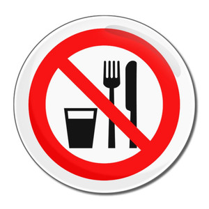 No Food or Drink - Round Compact Mirror No Food or Drink - Round Compact Mirror