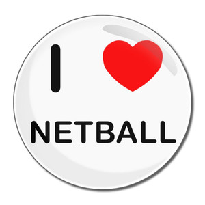 I Love Netball - Round Compact Mirror