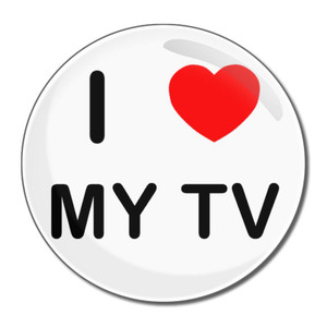 I Love My TV - Round Compact Mirror I Love My TV - Round Compact Mirror