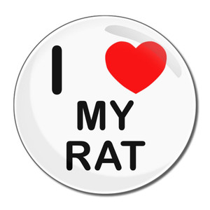I Love My Rat - Round Compact Mirror I Love My Rat - Round Compact Mirror