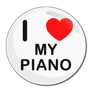 I Love My Piano - Round Compact Mirror