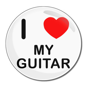 I Love My Guitar - Round Compact Mirror