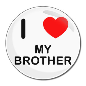 I Love My Brother - Round Compact Mirror