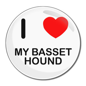 I Love My Basset Hound - Round Compact Mirror