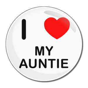 I Love My Auntie - Round Compact Mirror