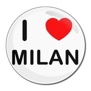 I Love Milan - Round Compact Mirror