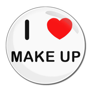 I Love Make Up - Round Compact Mirror