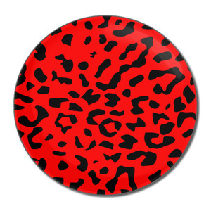 Red Leopard Print - Round Compact Mirror Red Leopard Print - Round Compact Mirror